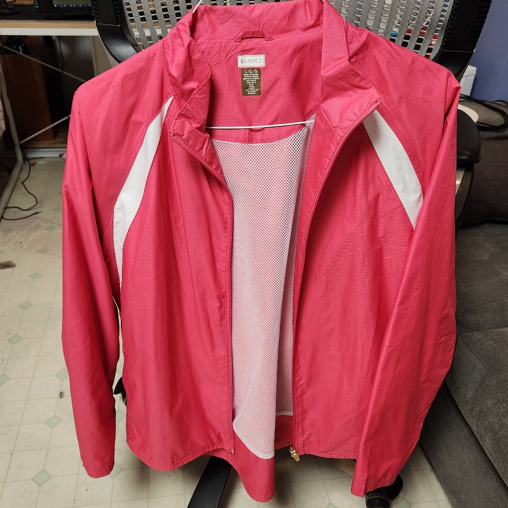 Nancy Lopez pink golf jacket